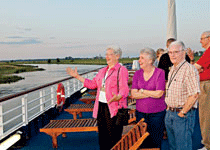 Encounter scenic views while cruising along the Elbe River